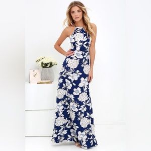 Lulu’s In Bloom Blue Maxi Dress